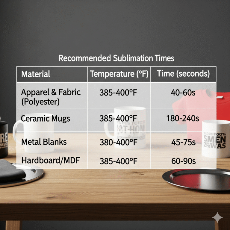 Mastering Sublimtion: Recommended Times and Temperatures For Blanks